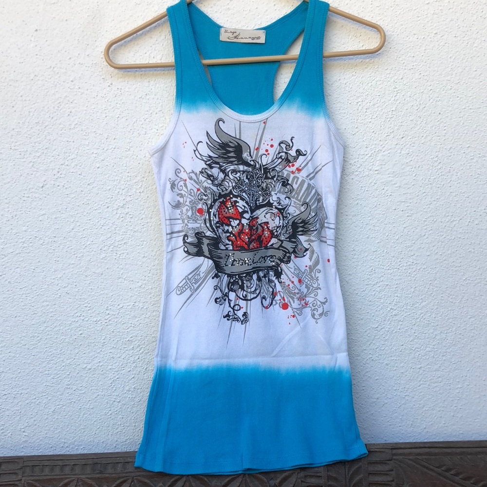 Havana dip dyed racer back tank top